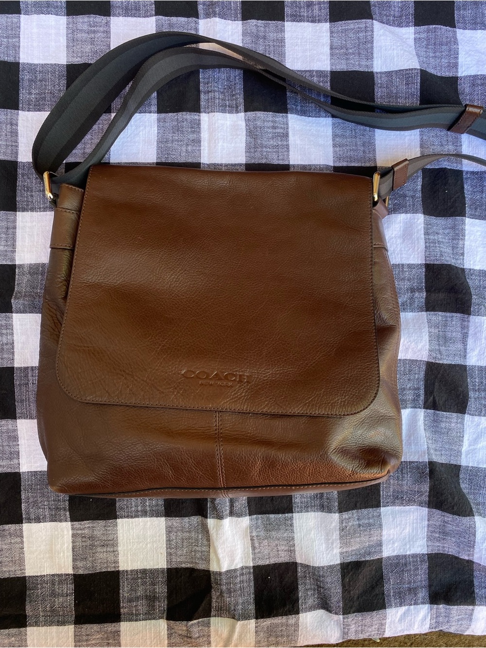 Coach Charles Messenger Bag F72362 Mahogany Brown Leather Crossbody